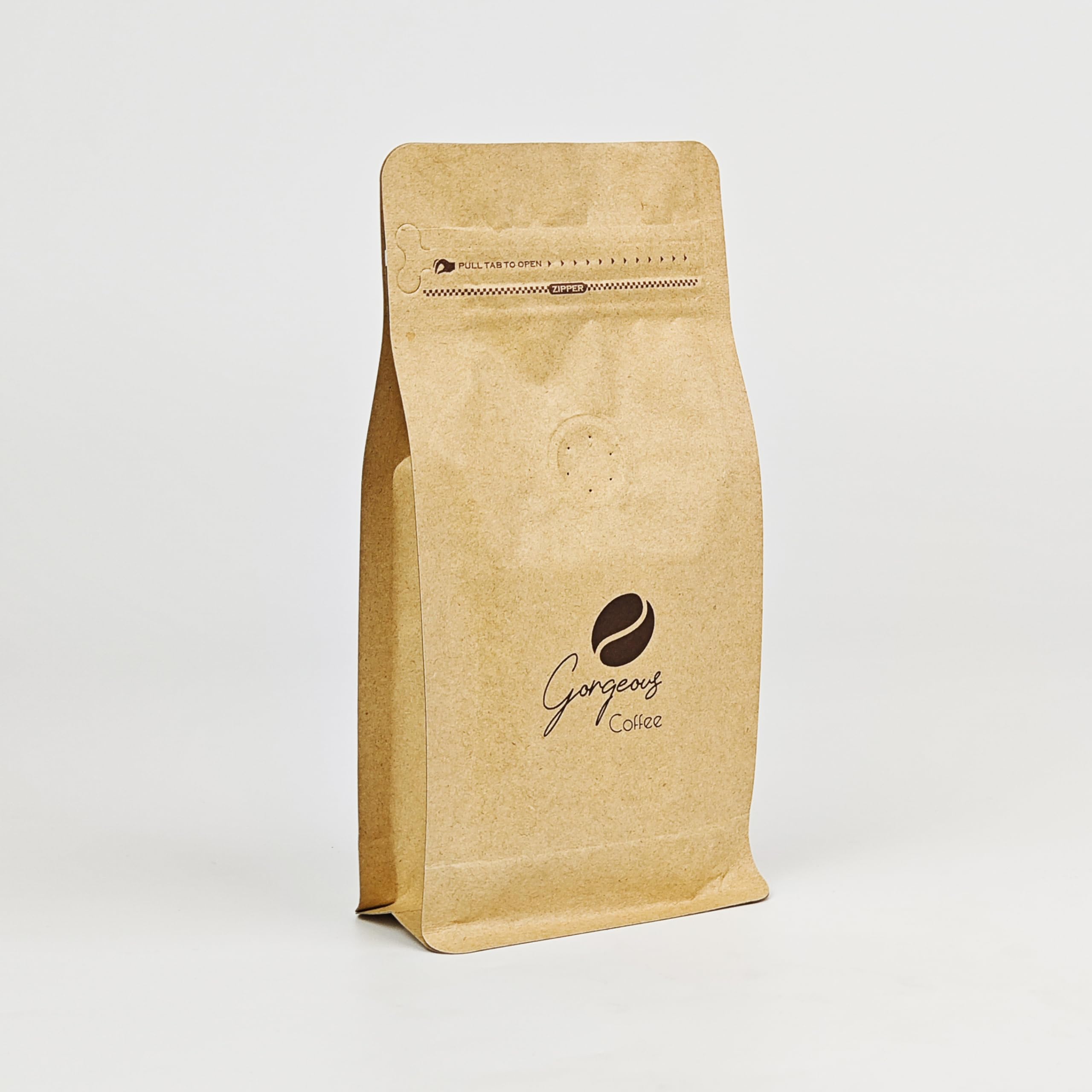 Amazon｜コーヒー豆保存袋 125g 20枚 茶 クラフト チャック袋 アルミ